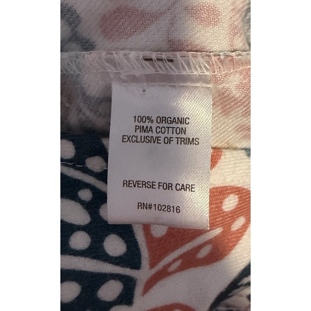 Garnet Hill Sleep Shirt Organic Pima Cotton Flannel Floral Nightgown M NWOT - Picture 4 of 10